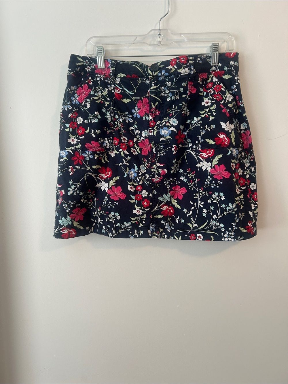Croft & Barrow effortless stretch Floral Print Navy Skort